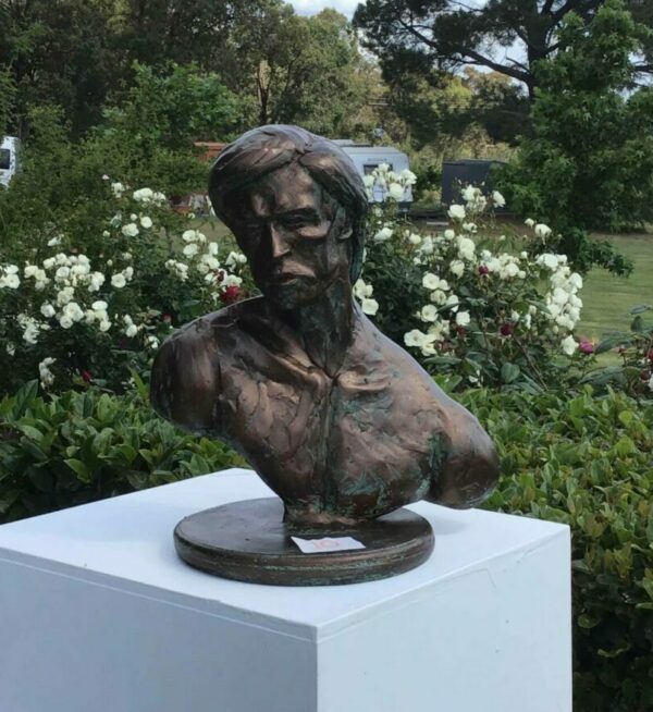Resin portrait bust of Rudolph Nureyev by Australian sculptor Robert C Hitchcock