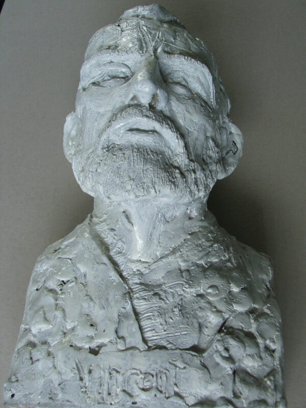 Artist and Master Sculptor Robert C Hitchcock crafted a stunning Vincent Bust of a man with a beard. Bronze Sculpture by Artist and Master Sculptor Robert C Hitchcock