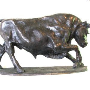 A Bull Sculpture, crafted by Master Sculptor Robert C Hitchcock. Bronze Sculpture by Artist and Master Sculptor Robert C Hitchcock