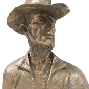 This stunning Digger sculpture, created by the renowned artist and master sculptor Robert C Hitchcock, depicts a man wearing a timeless cowboy hat. Bronze Sculpture by Artist and Master Sculptor Robert C Hitchcock