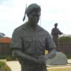 Bronze life-sized Soldier At Arms sculpture of SAS soldier in Wester Australia's SAS Garden of Reflection.