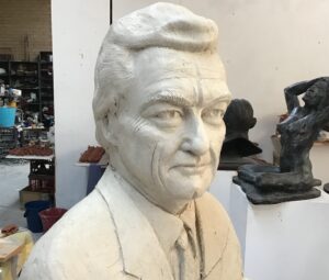 Bob Hawke portrait bust sculpture by Robert C Hitchcock - clay model