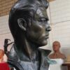 James Dean bronze portrait in the sculptor Robert C Hitchcock's Western Australian studio